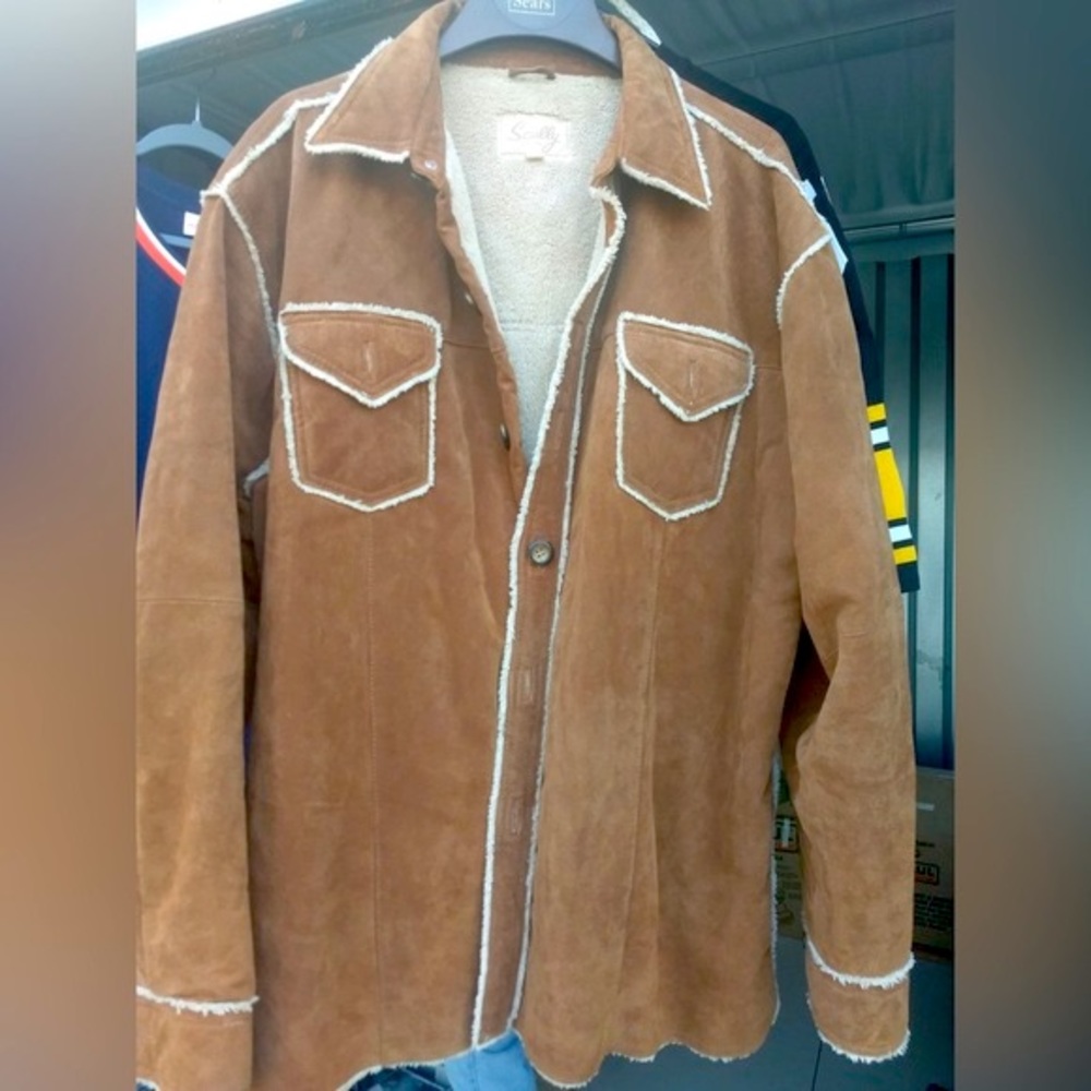 XL suede Scully jacket with Sherpa lining